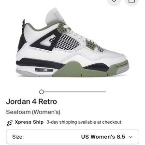 Jordan 4 Retro Seafoam Women's Sneakers